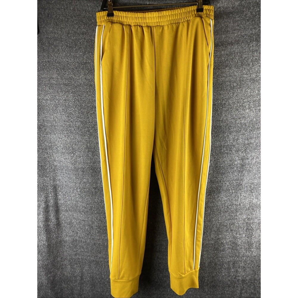 Ci Sono Woman Size XL Mustard Yellow & Stripe Sweat Pants Joggers